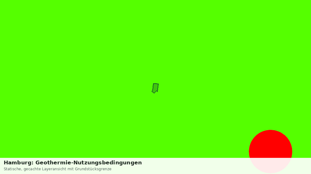 Statische Kartenansicht: Hamburg: Geothermie-Nutzungsbedingungen