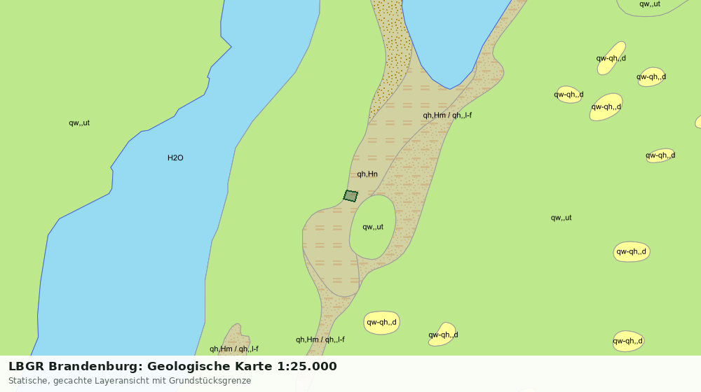 Statische Kartenansicht: LBGR Brandenburg: Geologische Karte 1:25.000