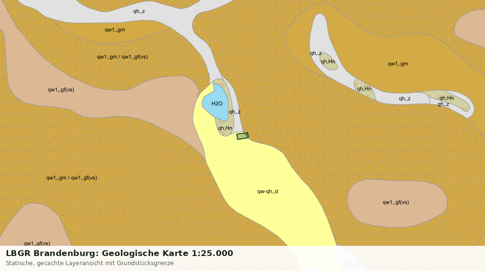 Statische Kartenansicht: LBGR Brandenburg: Geologische Karte 1:25.000