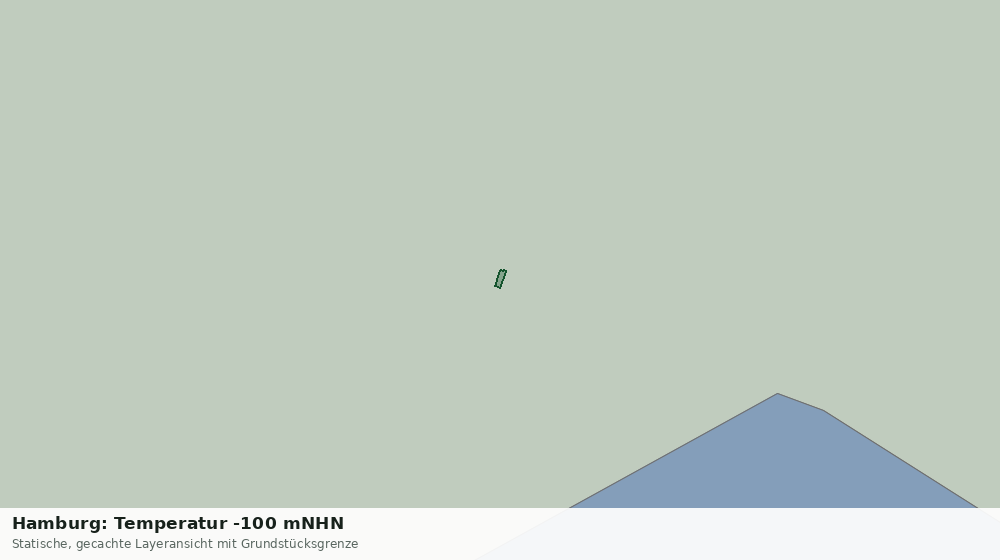 Statische Kartenansicht: Hamburg: Temperatur -100 mNHN