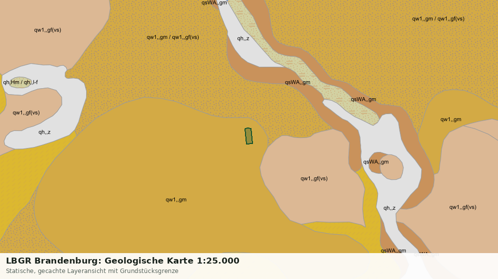 Statische Kartenansicht: LBGR Brandenburg: Geologische Karte 1:25.000
