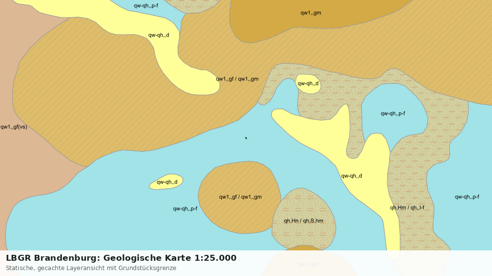 Statische Kartenansicht: LBGR Brandenburg: Geologische Karte 1:25.000