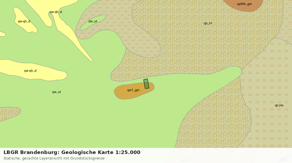 Statische Kartenansicht: LBGR Brandenburg: Geologische Karte 1:25.000