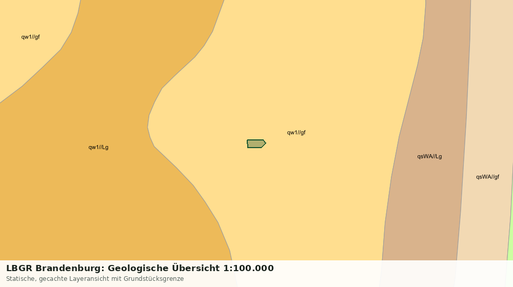 Statische Kartenansicht: LBGR Brandenburg: Geologische Übersicht 1:100.000