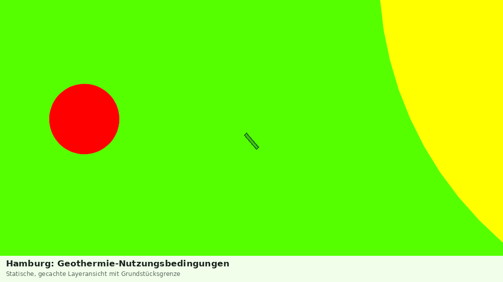 Statische Kartenansicht: Hamburg: Geothermie-Nutzungsbedingungen