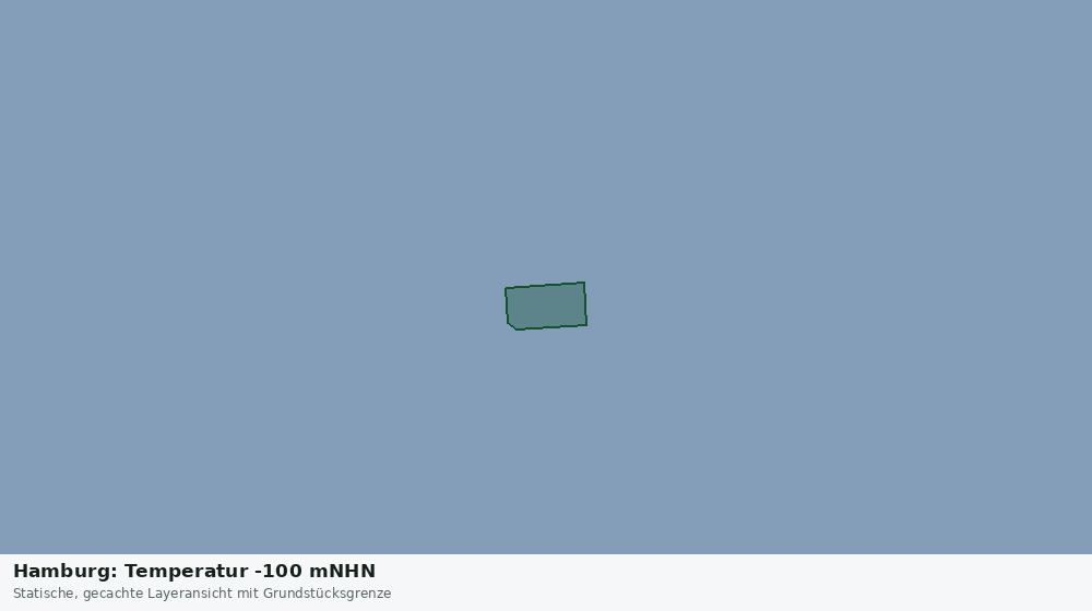 Statische Kartenansicht: Hamburg: Temperatur -100 mNHN