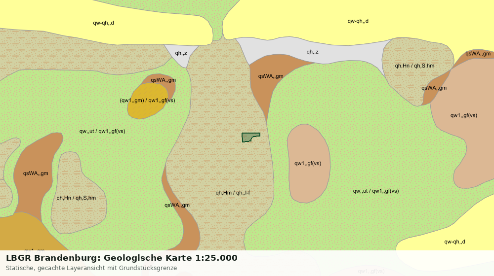 Statische Kartenansicht: LBGR Brandenburg: Geologische Karte 1:25.000