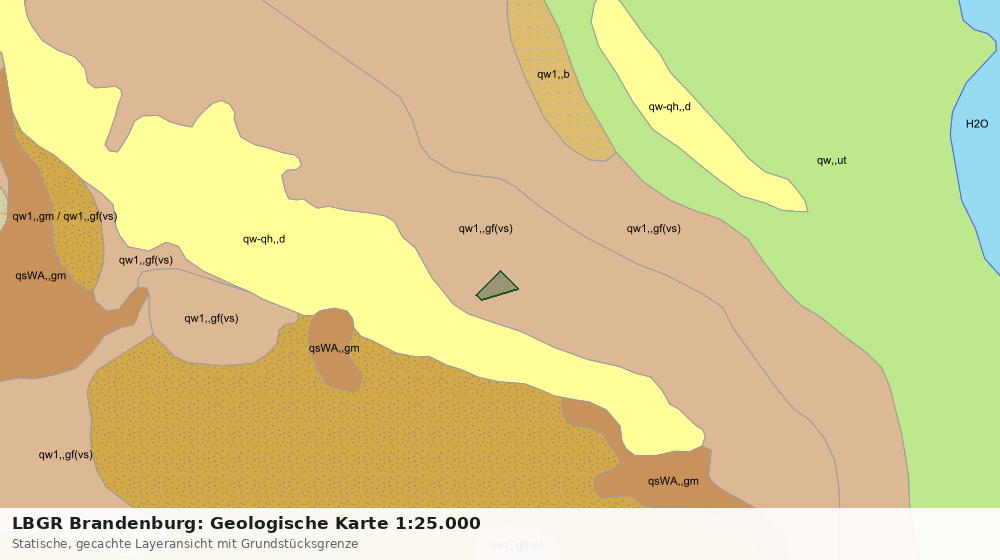 Statische Kartenansicht: LBGR Brandenburg: Geologische Karte 1:25.000