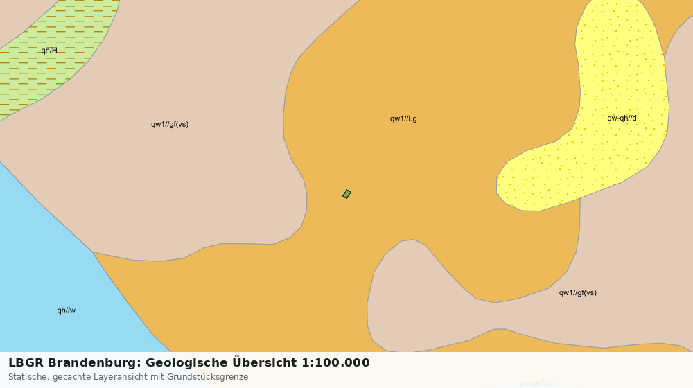 Statische Kartenansicht: LBGR Brandenburg: Geologische Übersicht 1:100.000