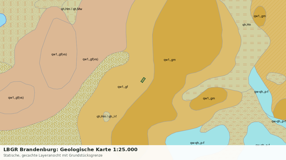 Statische Kartenansicht: LBGR Brandenburg: Geologische Karte 1:25.000