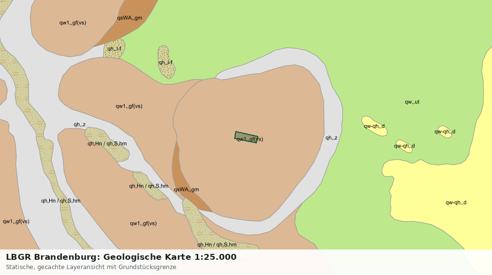 Statische Kartenansicht: LBGR Brandenburg: Geologische Karte 1:25.000