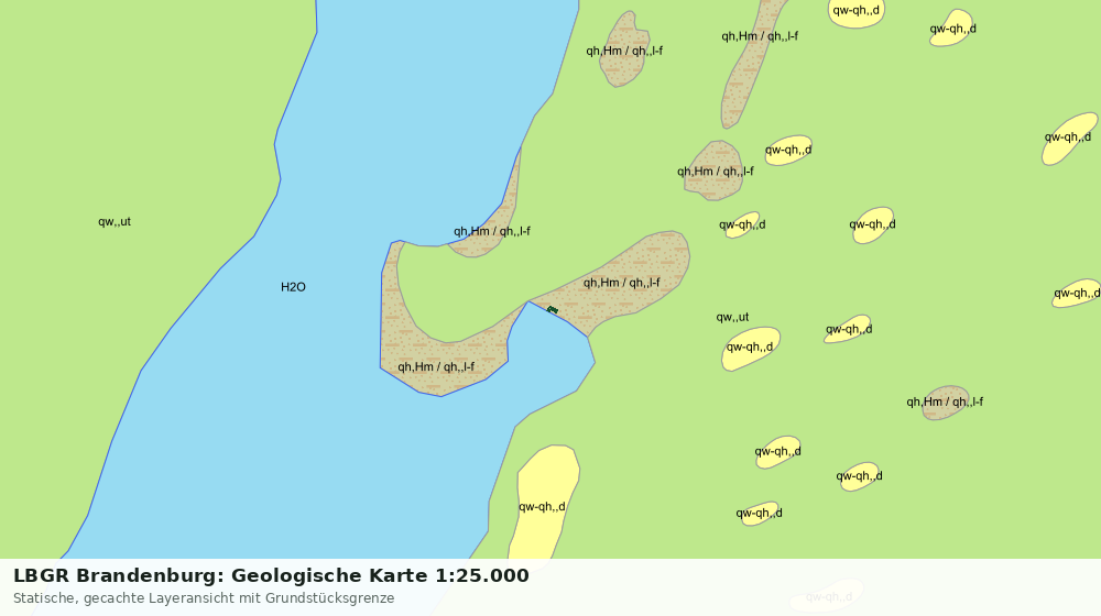 Statische Kartenansicht: LBGR Brandenburg: Geologische Karte 1:25.000