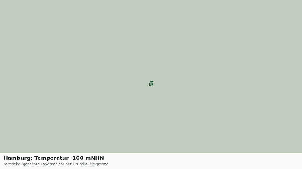 Statische Kartenansicht: Hamburg: Temperatur -100 mNHN