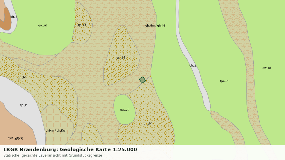 Statische Kartenansicht: LBGR Brandenburg: Geologische Karte 1:25.000