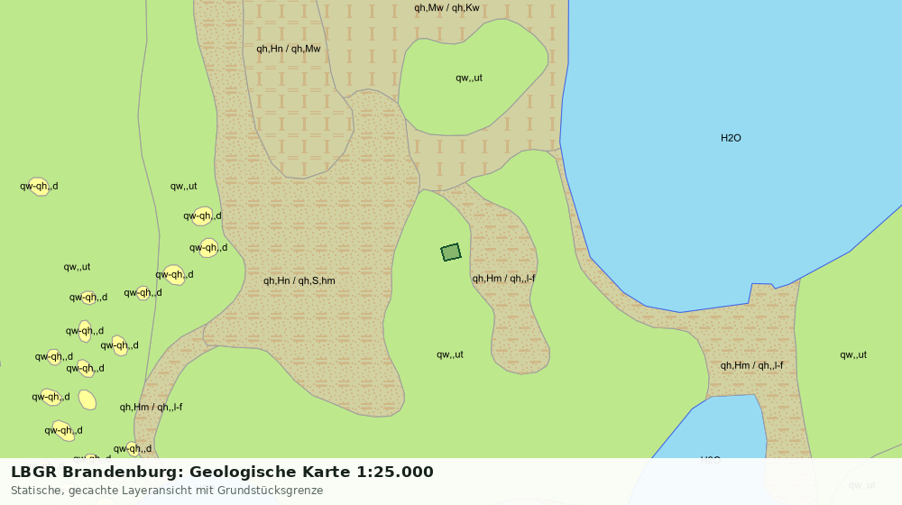 Statische Kartenansicht: LBGR Brandenburg: Geologische Karte 1:25.000