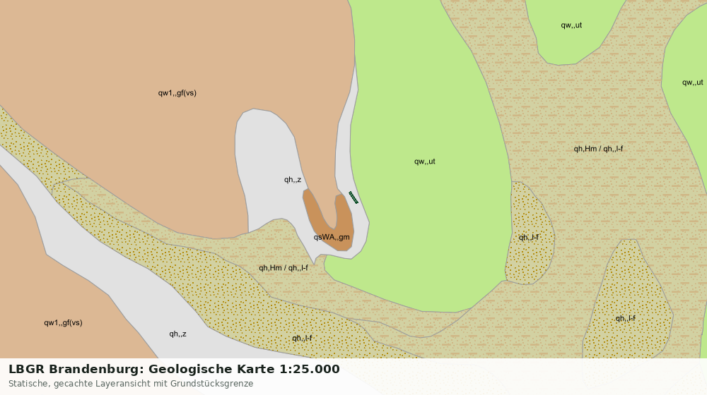 Statische Kartenansicht: LBGR Brandenburg: Geologische Karte 1:25.000