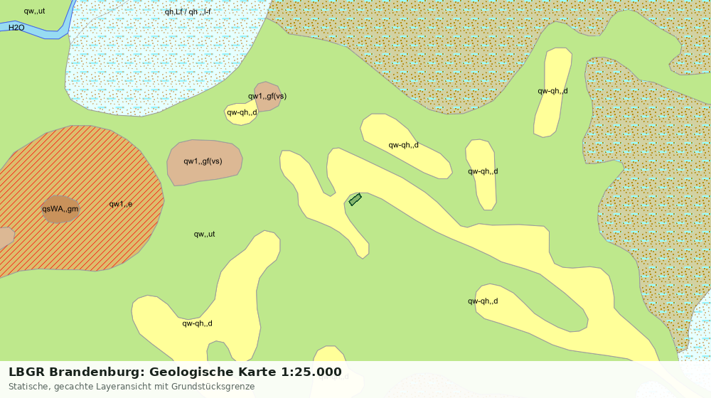 Statische Kartenansicht: LBGR Brandenburg: Geologische Karte 1:25.000