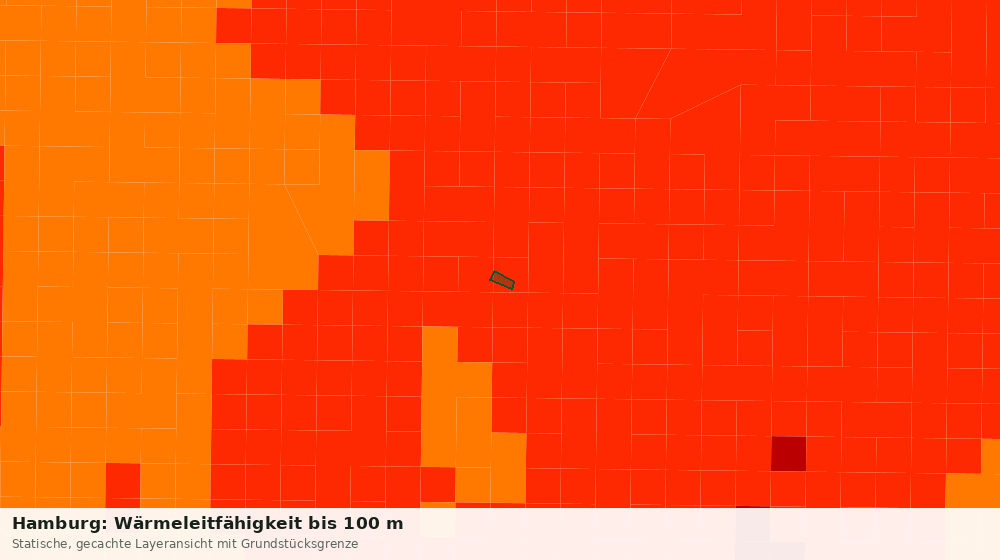 Statische Kartenansicht: Hamburg: Wärmeleitfähigkeit bis 100 m