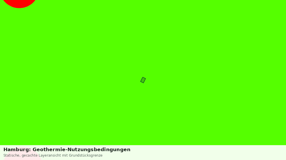 Statische Kartenansicht: Hamburg: Geothermie-Nutzungsbedingungen