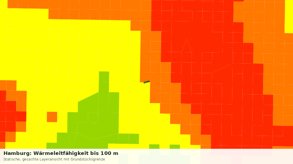 Statische Kartenansicht: Hamburg: Wärmeleitfähigkeit bis 100 m