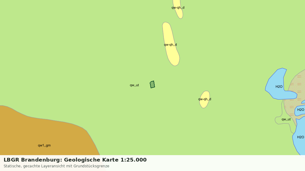 Statische Kartenansicht: LBGR Brandenburg: Geologische Karte 1:25.000