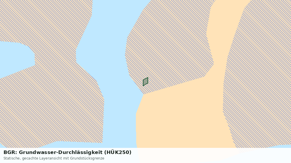 Statische Kartenansicht: BGR: Grundwasser-Durchlässigkeit (HÜK250)
