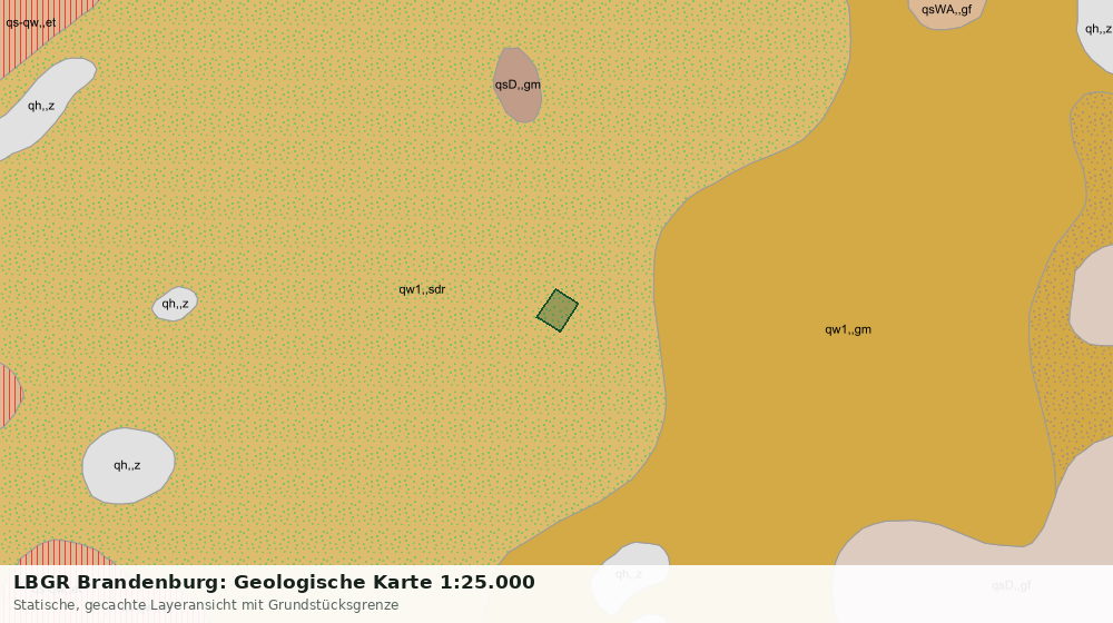 Statische Kartenansicht: LBGR Brandenburg: Geologische Karte 1:25.000