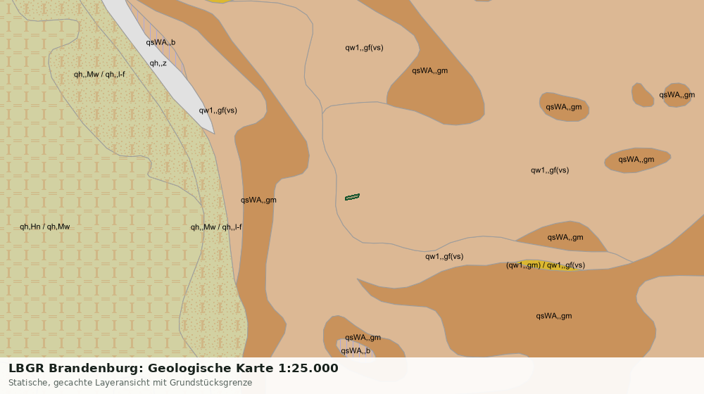 Statische Kartenansicht: LBGR Brandenburg: Geologische Karte 1:25.000