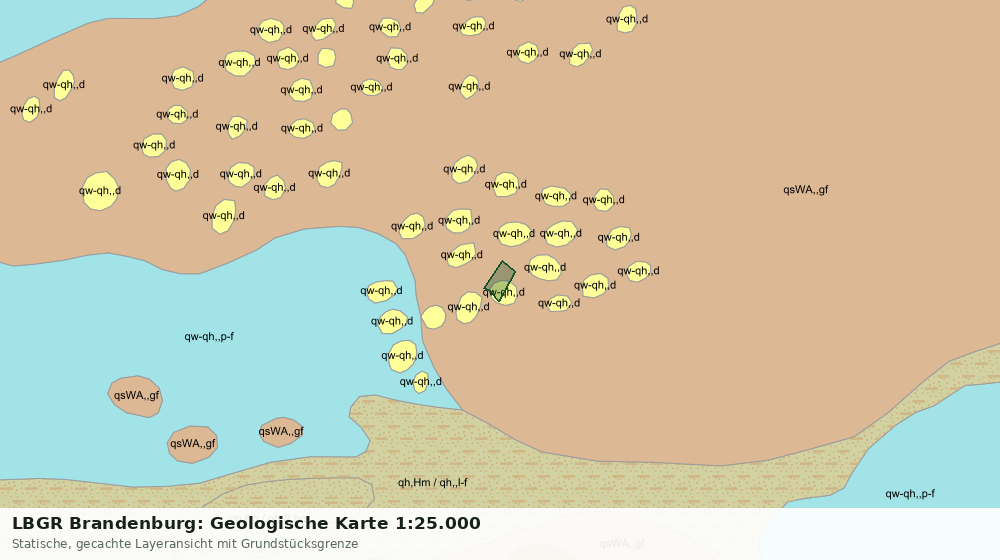 Statische Kartenansicht: LBGR Brandenburg: Geologische Karte 1:25.000