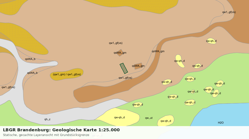 Statische Kartenansicht: LBGR Brandenburg: Geologische Karte 1:25.000