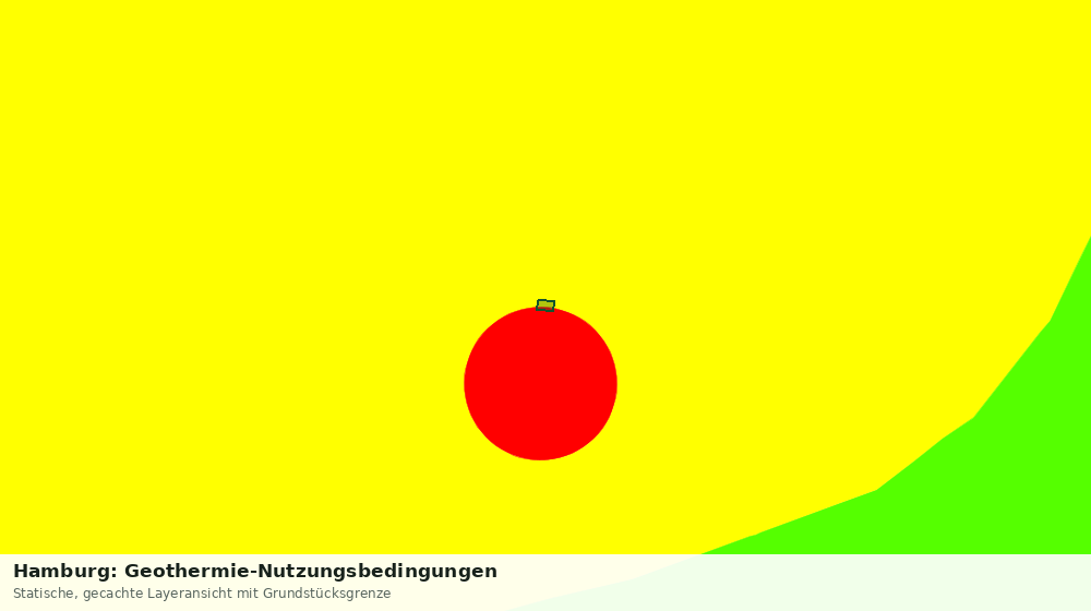 Statische Kartenansicht: Hamburg: Geothermie-Nutzungsbedingungen