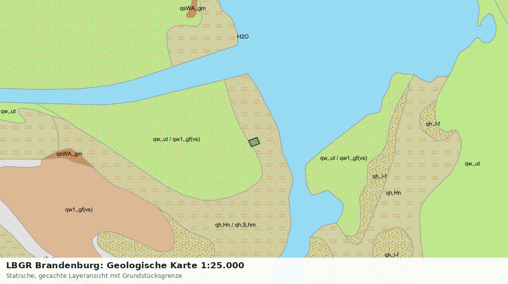 Statische Kartenansicht: LBGR Brandenburg: Geologische Karte 1:25.000