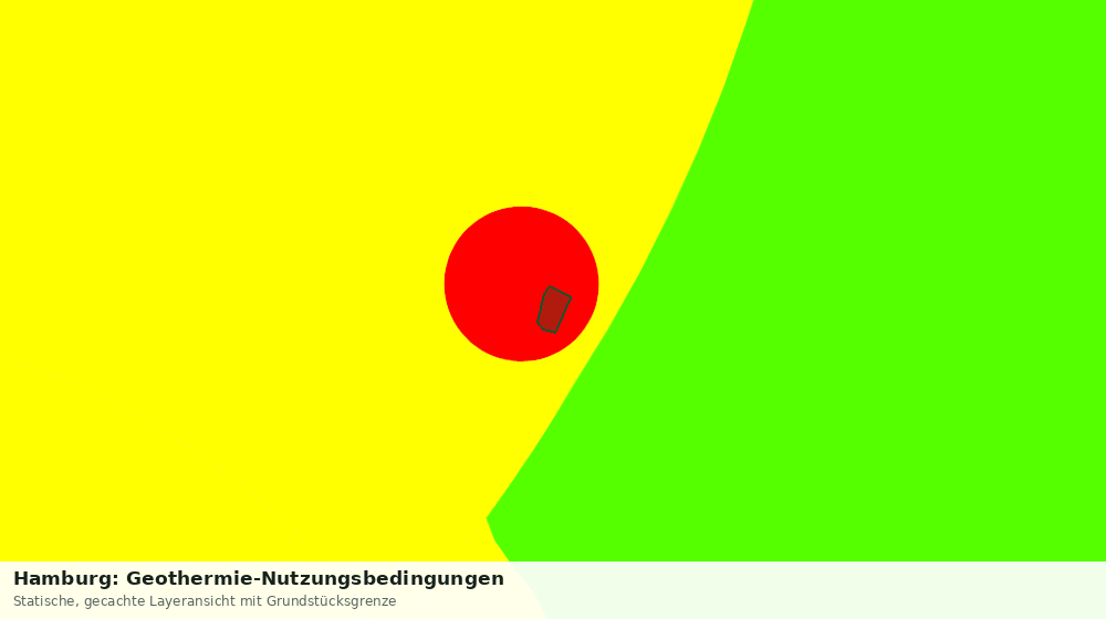Statische Kartenansicht: Hamburg: Geothermie-Nutzungsbedingungen