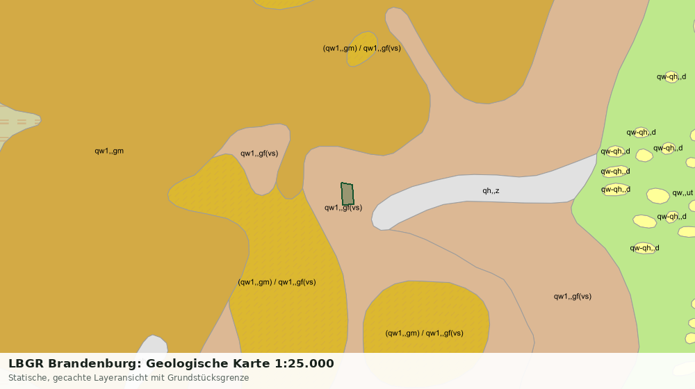 Statische Kartenansicht: LBGR Brandenburg: Geologische Karte 1:25.000