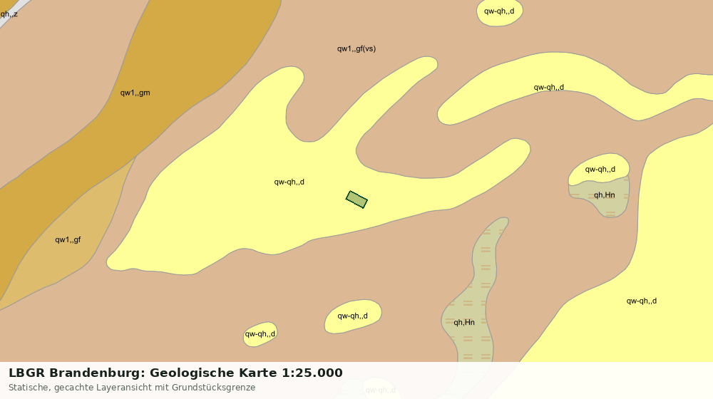 Statische Kartenansicht: LBGR Brandenburg: Geologische Karte 1:25.000