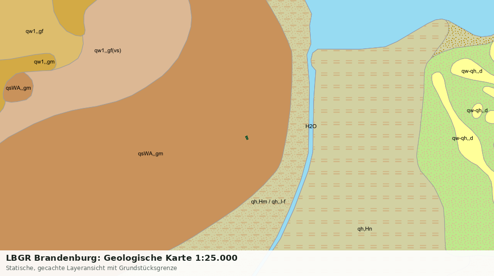 Statische Kartenansicht: LBGR Brandenburg: Geologische Karte 1:25.000