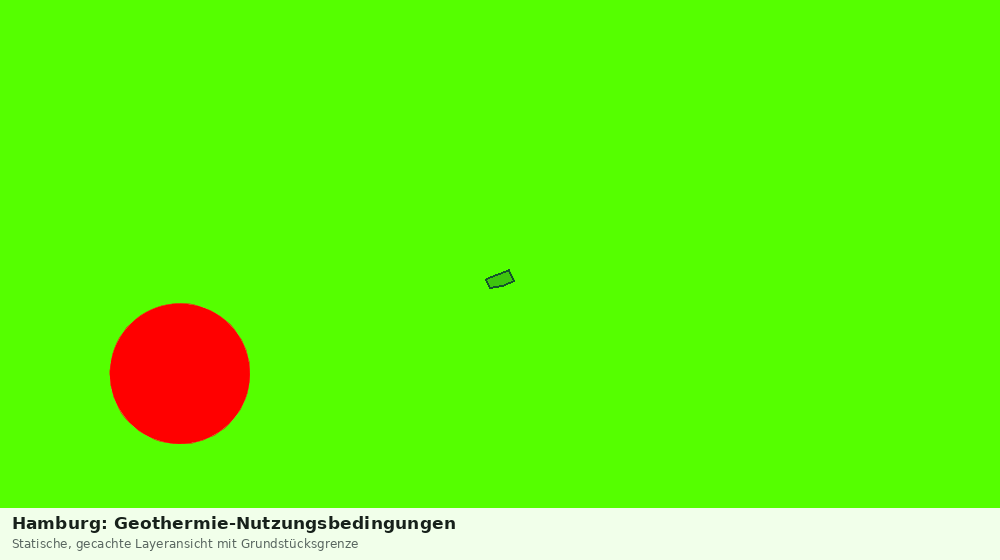 Statische Kartenansicht: Hamburg: Geothermie-Nutzungsbedingungen