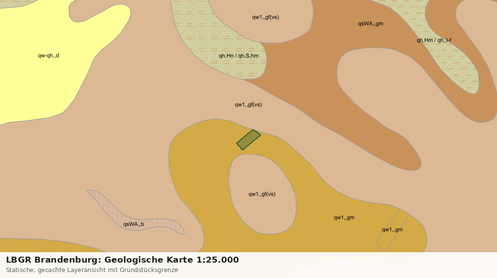 Statische Kartenansicht: LBGR Brandenburg: Geologische Karte 1:25.000