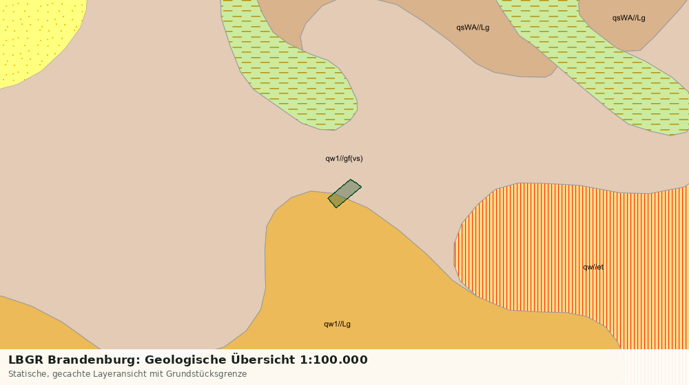 Statische Kartenansicht: LBGR Brandenburg: Geologische Übersicht 1:100.000