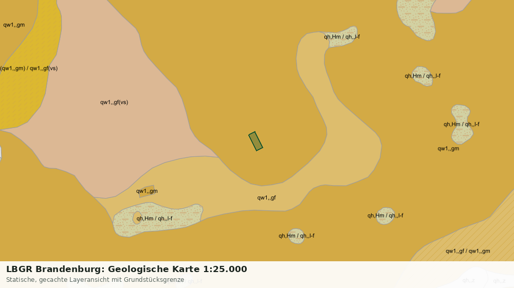 Statische Kartenansicht: LBGR Brandenburg: Geologische Karte 1:25.000