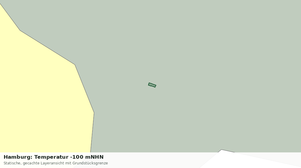 Statische Kartenansicht: Hamburg: Temperatur -100 mNHN