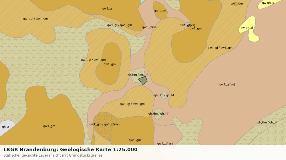 Statische Kartenansicht: LBGR Brandenburg: Geologische Karte 1:25.000