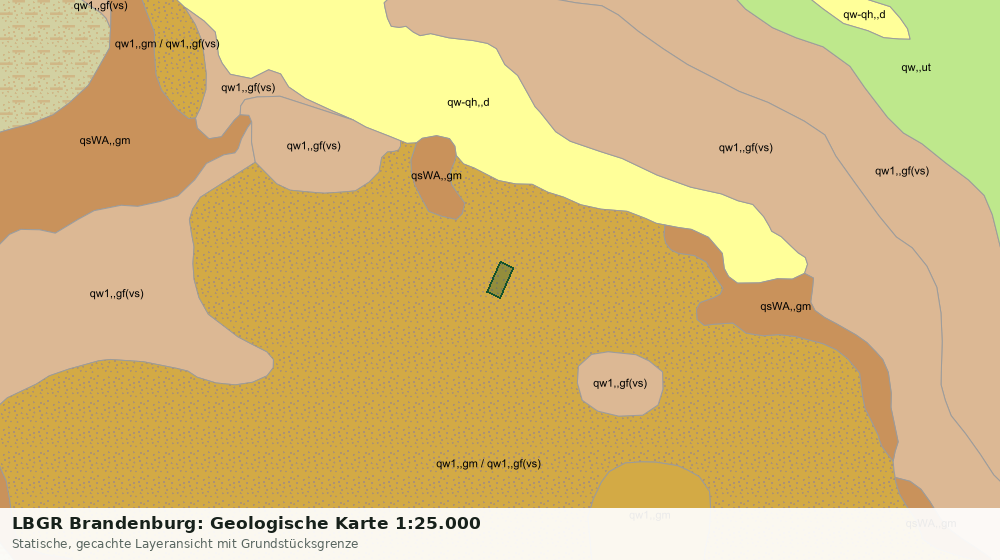 Statische Kartenansicht: LBGR Brandenburg: Geologische Karte 1:25.000