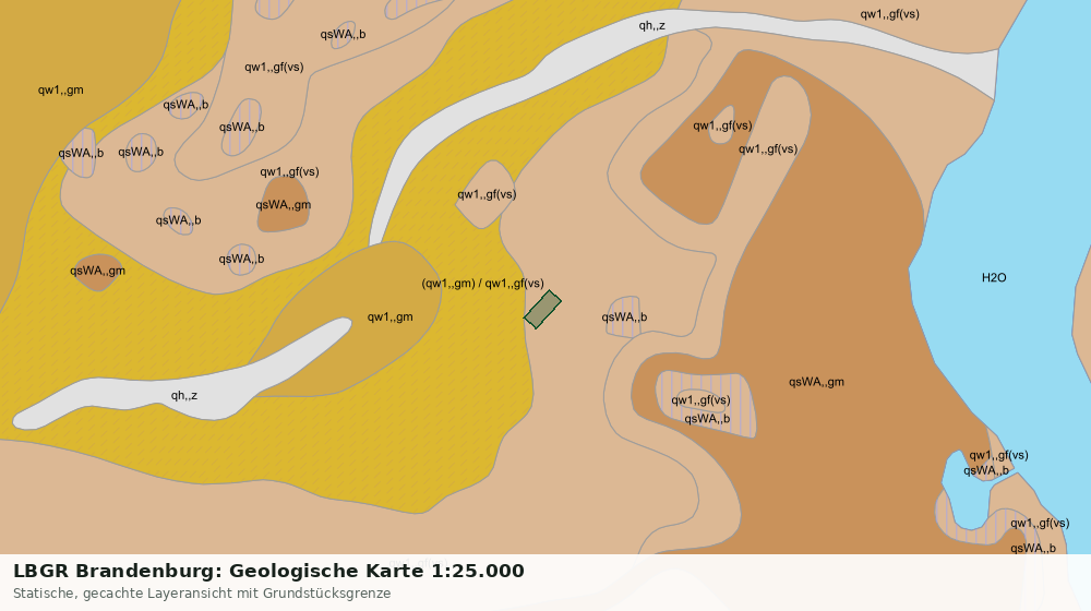 Statische Kartenansicht: LBGR Brandenburg: Geologische Karte 1:25.000