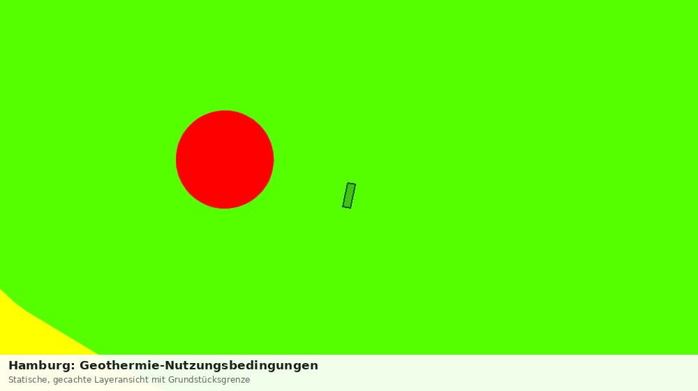 Statische Kartenansicht: Hamburg: Geothermie-Nutzungsbedingungen