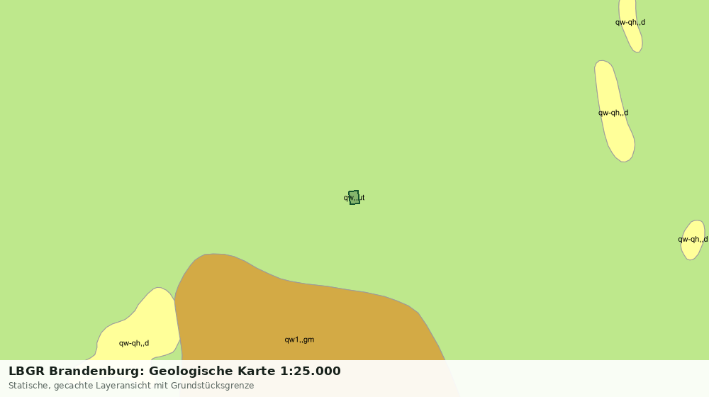 Statische Kartenansicht: LBGR Brandenburg: Geologische Karte 1:25.000