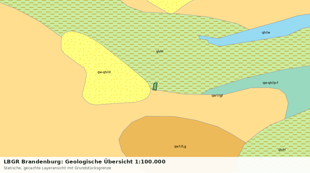 Statische Kartenansicht: LBGR Brandenburg: Geologische Übersicht 1:100.000