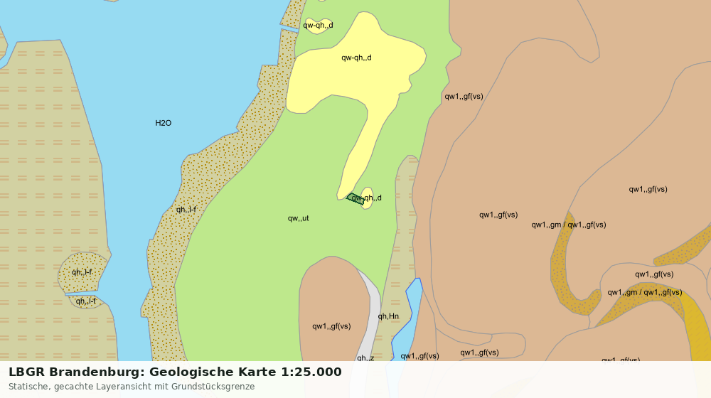 Statische Kartenansicht: LBGR Brandenburg: Geologische Karte 1:25.000