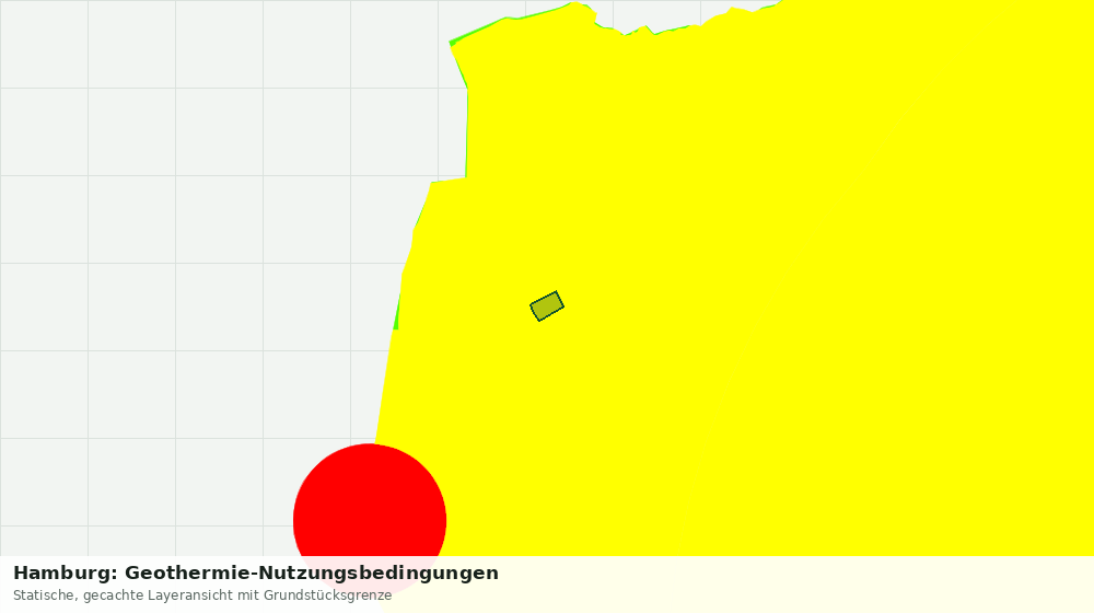 Statische Kartenansicht: Hamburg: Geothermie-Nutzungsbedingungen