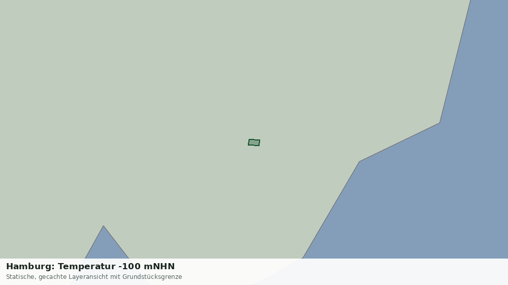 Statische Kartenansicht: Hamburg: Temperatur -100 mNHN
